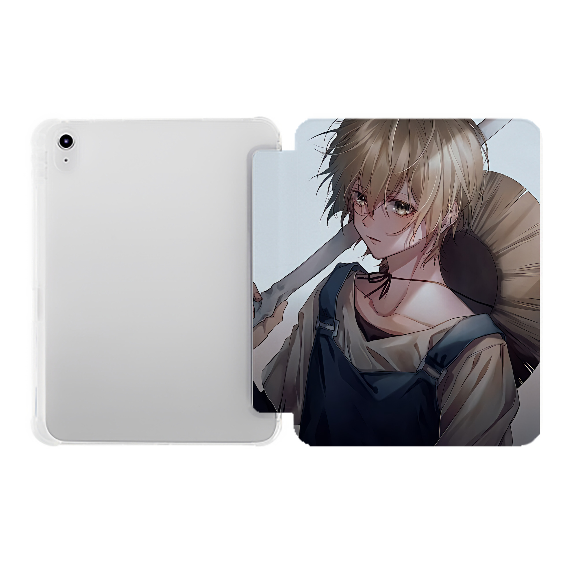 （画像用） 文豪ストレイドッグス Bungo Stray Dogs IPad ケース ペン収納付き 三つ折りスタンド PUレザー×シリコン 対応機種9.5/10.5/10.9インチ